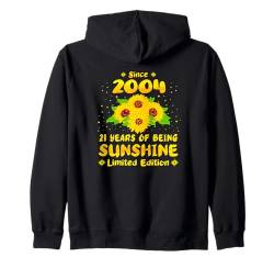 21. Geburtstag: 21 Jahre Sunshine Sunflower Lover, geboren 2004 Kapuzenjacke von GTee Vintage 21st Birthday Version 2025