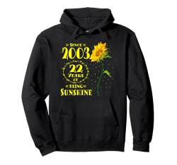 22. Geburtstag 22 Years of Sunshine Sunflower Lover Born 2003 Pullover Hoodie von GTee Vintage 22nd Birthday Version 2025