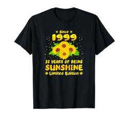 26. Geburtstag 26 Jahre Sunshine Sunflower Lover Geboren 1999 T-Shirt von GTee Vintage 26th Birthday Version 2025