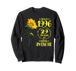 29. Geburtstag Fantastische 29-jährige Sonnenblumenliebhaber, geboren 1996 Sweatshirt von GTee Vintage 29th Birthday Version 2025