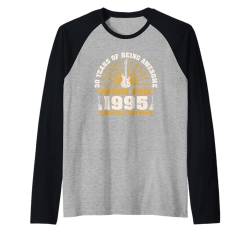 Gitarrenliebhaber zum 30. Geburtstag, Geboren 1995 Raglan von GTee Vintage 30th Birthday Version 2025