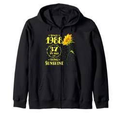 37. Geburtstag 37 Jahre Sunshine Sunflower Lover, geboren 1988 Kapuzenjacke von GTee Vintage 37th Birthday Version 2025