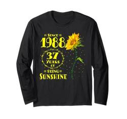 37. Geburtstag 37 Jahre Sunshine Sunflower Lover, geboren 1988 Langarmshirt von GTee Vintage 37th Birthday Version 2025