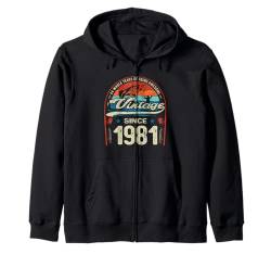 Vintage 44th Birthday 44 Years Old Fishing Lovers Born 1981 Kapuzenjacke von GTee Vintage 44th Birthday Version 2025