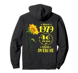 46. Geburtstag Fantastische 46-jährige Sonnenblumenliebhaber, geboren 1979 Pullover Hoodie von GTee Vintage 46th Birthday Version 2025