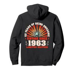 62. Geburtstag 62-jähriger Gitarrist Guitar Lovers, geboren 1963 Pullover Hoodie von GTee Vintage 62nd Birthday Version 2025