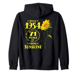 71. Geburtstag 71 Years of Sunshine Sunflower Lover Born 1954 Kapuzenjacke von GTee Vintage 71st Birthday Version 2025