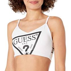 GUESS Damen Active Medium Support Sport-BH mit Mesh-Details, True White, X-Large von GUESS