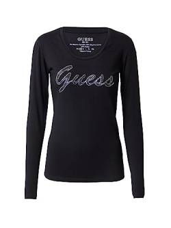 GUESS Damen Shirt schwarz/Silber/blau M von GUESS