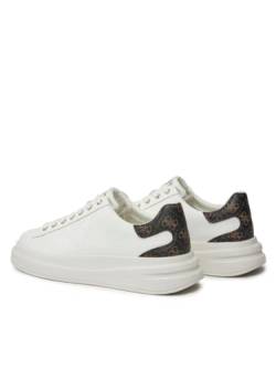 Scarpe uomo Guess sneaker Elba carryover in pelle white/ brown US24GU01 FMPVIBLEA12 39 von GUESS