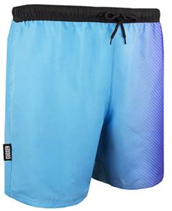 GUGGEN Mountain Badehose für Herren Schnelltrocknende Badeshorts Beachshorts Boardshorts Schwimmhose Männer Blau Lila XXXXL von GUGGEN Mountain