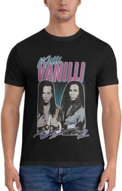 Milli Vanilli T-ShirtMilli Vanilli - 80's Fanart Aesthetic Design Tribute T-Shirt Summer top Cute Clothes Black L von GUOZHONGTIAN