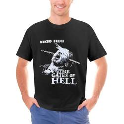 Vintage-Lucio-Fulci-Gates-of-Hell-Horror-Movie-Promo-T-Shirt-Sz-L-Dario-Argento Black L von GUOZHONGTIAN