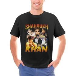 Vintage-Shahrukh-Khan-T-Shirt-Retro-Design-for-Bollywood-Fans Black S von GUOZHONGTIAN