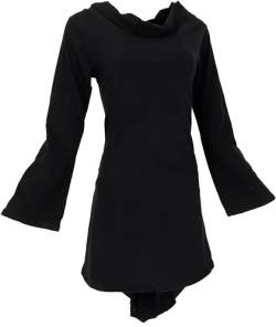 GURU SHOP Psytrance Festival Boho Minikleid, Mittelalter Kleid zum Schnüren - schwarz / / Variante: Größe: L/XL von GURU SHOP