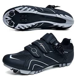 GZQIAWY Radfahren MTB Schuhe Herren Sport Route Cleat Road Dirt Bike Speed ​​Flat Sneaker Racing Damen Fahrrad Mountain SPD Biking Schwarzer Berg 43 von GZQIAWY