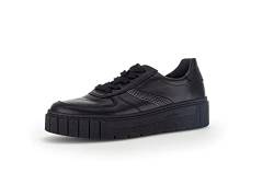 Gabor Damen Low-Top Sneaker, Frauen Halbschuhe,Wechselfußbett,Komfortable Mehrweite (H),Laufschuhe,schnürschuhe,schwarz,39 EU / 6 UK von Gabor