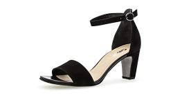 Gabor Damen Riemchensandalen, Frauen Sandalen,Freizeitschuhe,offene Schuhe,Strandschuhe,Sandaletten,Sommersandalen,Absatz,schwarz,37 EU / 4 UK von Gabor