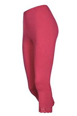 Galaxie Capri Damenleggings mit Spitze, Lachs, XL von Galaxie