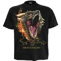 Game Of Thrones T-Shirt - House of the Dragon - 2 - Drogon - S bis XXL - für Männer - Größe L - schwarz  - Lizenzierter Fanartikel von Game Of Thrones