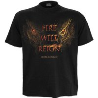 Game Of Thrones T-Shirt - House of the Dragon - 2 - Fire Will Reign - S bis XXL - für Männer - Größe M - schwarz  - Lizenzierter Fanartikel von Game Of Thrones