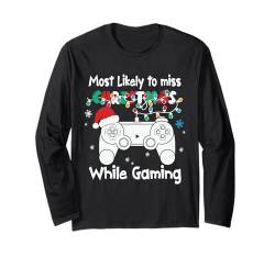 Verpassen höchstwahrscheinlich Weihnachten, während sie Langarmshirt von Gamer Christmas Tee for Boys Men and Women