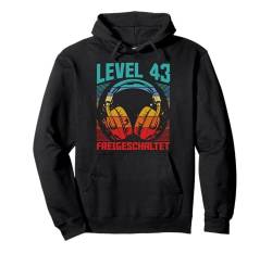 43. Geburtstag Männer Video Gamer Level 43 Unlocked Mann Pullover Hoodie von Gamer Geburtstag Geschenke Zocker Mann Spieler