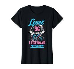 Level 36 Jahre Mädchen Frau Geburtstag Gamer Girl 1989 T-Shirt von Gamer Girl Geburtstag Mädchen Geschenkideen 2025