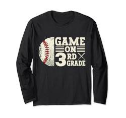 Lustige Spiele am ersten Schultag des Baseballs der dritten Klasse Langarmshirt von Games On Grade Baseball Lover Back To School Kid