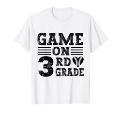 Lustige Spiele am ersten Schultag des Baseballs der dritten Klasse T-Shirt von Games On Grade Baseball Lover Back To School Kid