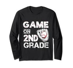 Lustige Spiele am ersten Schultag des Baseballs der zweiten Klasse Langarmshirt von Games On Grade Baseball Lover Back To School Kid