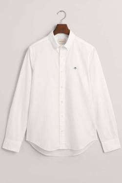 GANT Slim Fit Hemd weiss, Einfarbig von Gant