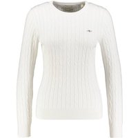 Gant Strickpullover Damen Strickpullover mit Zopfmuster Slim Fit (1-tlg) von Gant