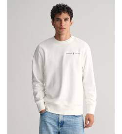 Gant für Herren. 2003243 Bedrucktes Sweatshirt weiß (XS), Lässig, Baumwolle, Langarm von Gant