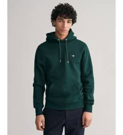 Gant für Herren. 2007058 Schild Hoodie (XS), Lässig, Grün, Baumwolle, Langarm von Gant