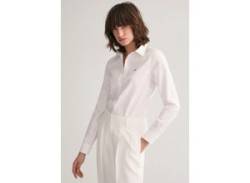 Langarmbluse GANT "SLIM STRETCH OXFORD SHIRT" Gr. 46, weiß (white) Damen Blusen mit Locker-Loop-Schlaufe von Gant