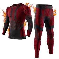 GarBull Thermounterwäsche Herren Skiunterwäsche Warme Thermo Unterwäsche Set, Atmungsaktiv Schnelltrocknend Thermowäsche Sport Thermounterhose für Männer von GarBull