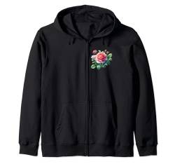 Gartenrose, Blumen-Grafikdruck, Mädchen Kapuzenjacke von Garden Rose Flower Summer Gifts Store