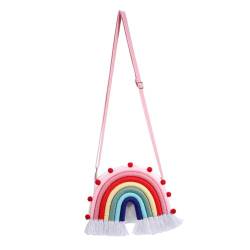 Garneck Regenbogen Umhängetasche Für – Kreative Crossbody Tasche Mit Zipper-Verschluss in Buntem Design Für Mädchen - Ideal Als Geldbörse Oder Handtasche Für Unterwegs von Garneck