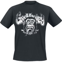 Gas Monkey Garage T-Shirt - Distressed Monkey - S bis 3XL - für Männer - Größe S - schwarz  - Lizenzierter Fanartikel von Gas Monkey Garage