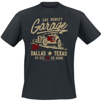 Gas Monkey Garage T-Shirt - Go Big Or Go Home - S bis XXL - für Männer - Größe M - schwarz  - Lizenzierter Fanartikel von Gas Monkey Garage