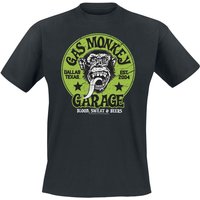 Gas Monkey Garage T-Shirt - Green Logo - S bis XXL - für Männer - Größe L - schwarz  - Lizenzierter Fanartikel von Gas Monkey Garage