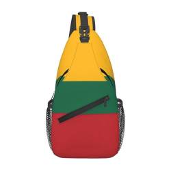 GaxfjRu Flagge Litauens, faltbare Crossbody-Tasche – kleine Anti-Diebstahl-Crossbody-Tasche für Damen und Herren für Reisen und den täglichen Gebrauch, Schwarz, Einheitsgröße von GaxfjRu