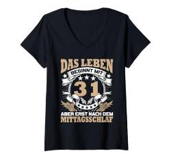 Damen 31 Jahre 31. Geburtstag I 31.ter Geburtstag I 31 Geburtstag T-Shirt mit V-Ausschnitt von GebGesch 31. Geburtstag Geschenke