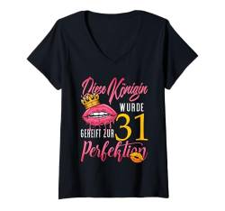 Damen 31 Jahre Geburtstag Frau I 31.ter Geburtstag I 31 Geburtstag T-Shirt mit V-Ausschnitt von GebGesch 31. Geburtstag Geschenke