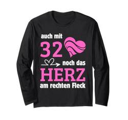 32 Jahre Geburtstag Frau I 32.ter Geburtstag I 32 Geburtstag Langarmshirt von GebGesch 32. Geburtstag Geschenke