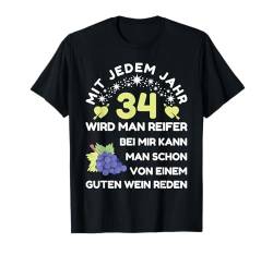 34 Jahre Geburtstag Frau I 34.ter Geburtstag I 34 Geburtstag T-Shirt von GebGesch 34. Geburtstag Geschenke