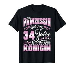 34 Jahre Geburtstag Frau I 34.ter Geburtstag I 34 Geburtstag T-Shirt von GebGesch 34. Geburtstag Geschenke