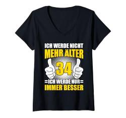 Damen 34 Jahre 34. Geburtstag I 34.ter Geburtstag I 34 Geburtstag T-Shirt mit V-Ausschnitt von GebGesch 34. Geburtstag Geschenke