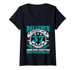 Damen 37 Jahre 37. Geburtstag I 37.ter Geburtstag I 37 Geburtstag T-Shirt mit V-Ausschnitt von GebGesch 37. Geburtstag Geschenke